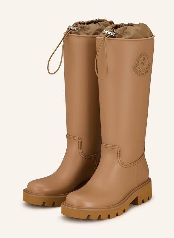 MONCLER Gummistiefel KICKSTREAM COGNAC