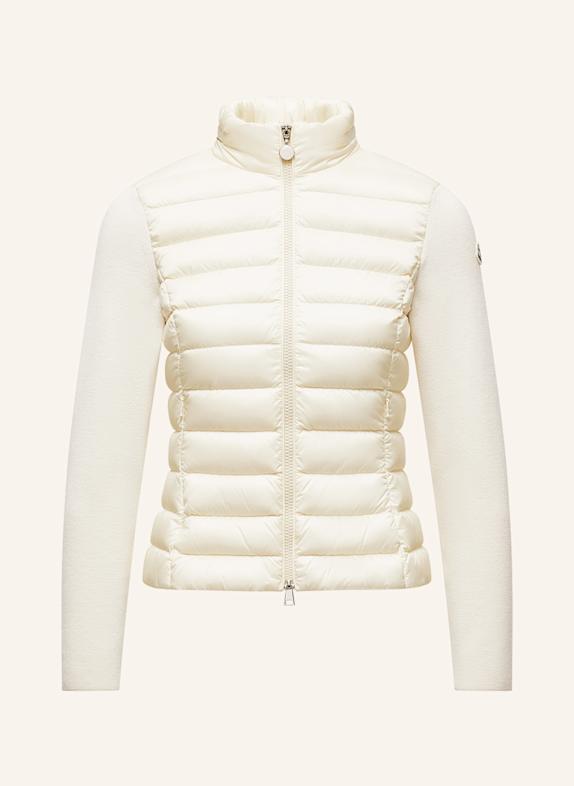 MONCLER Down jacket TRICOT in mixed materials ECRU