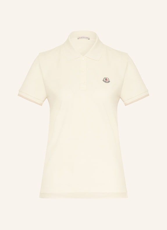 MONCLER Piqué polo shirt ECRU
