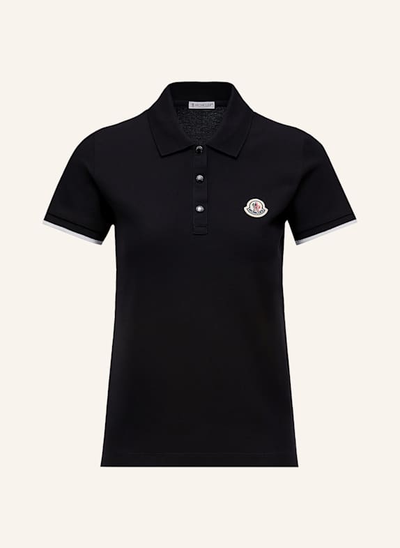 MONCLER Polokošile z piké ČERNÁ