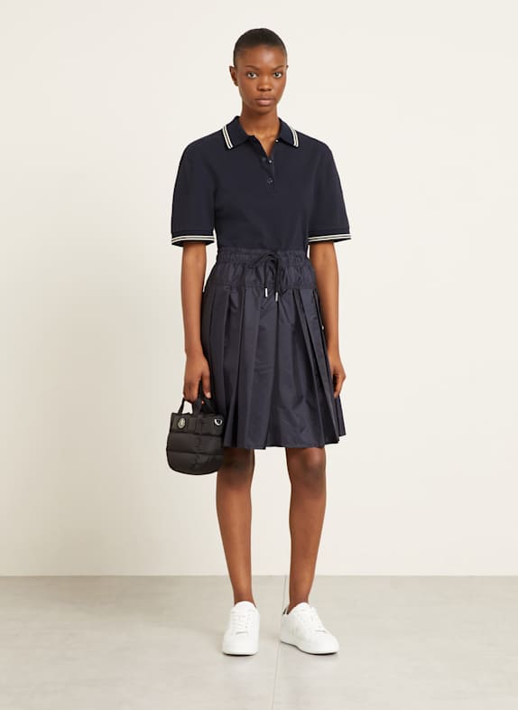 MONCLER Dress in mixed materials DARK BLUE