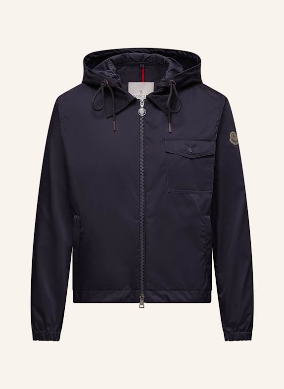 MONCLER Kurtka puchowa VALLERY z odpinanym kapturem GRANATOWY