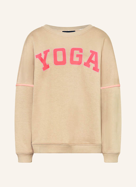 miss goodlife Oversized-Sweatshirt CAMEL/ NEONPINK