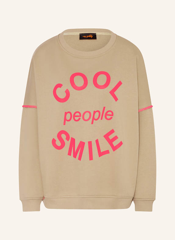 miss goodlife Sweatshirt BEIGE/ NEONPINK