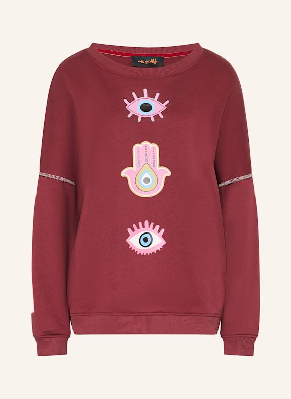 miss goodlife Oversized-Sweatshirt DUNKELROT