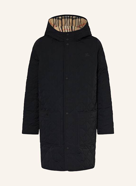BURBERRY Płaszcz CZARNY