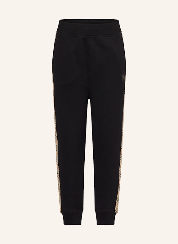 BURBERRY Sweatpants mit Galonstreifen SCHWARZ