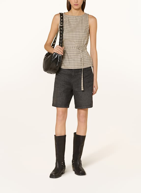 NEO NOIR Top DELINA BEIGE / MÖRKBRUN