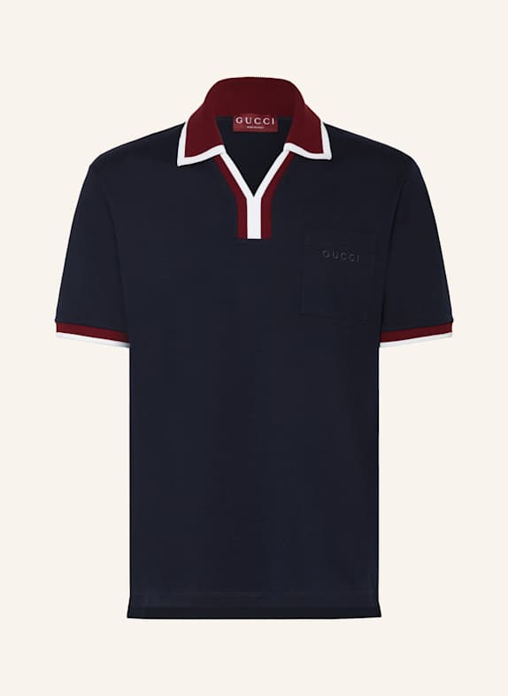 GUCCI Piqué polo shirt 4794 BLUE NAVY/MIX