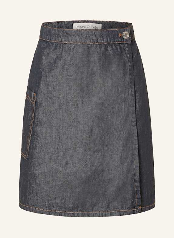 Marc O'Polo Spódnica jeansowa z lnem 008 Rinsed cotton linen wash