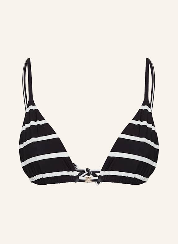 ANINE BING Góra od bikini trójkątnego BELLAMY CZARNY/ BIAŁY