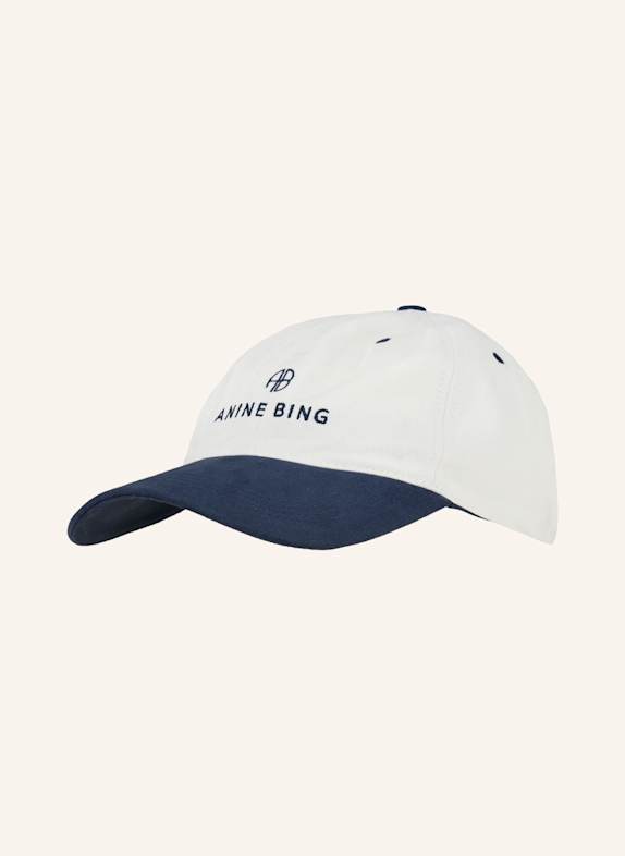 ANINE BING Cap JEREMY WHITE/ DARK BLUE