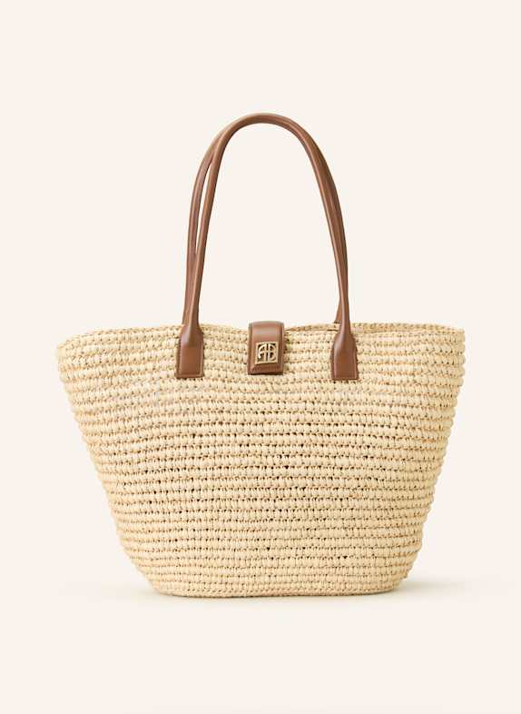 ANINE BING Torba shopper LOU BEŻOWY