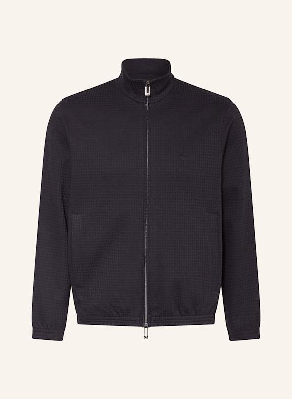 EMPORIO ARMANI Jacquard-Sweatjacke DUNKELBLAU