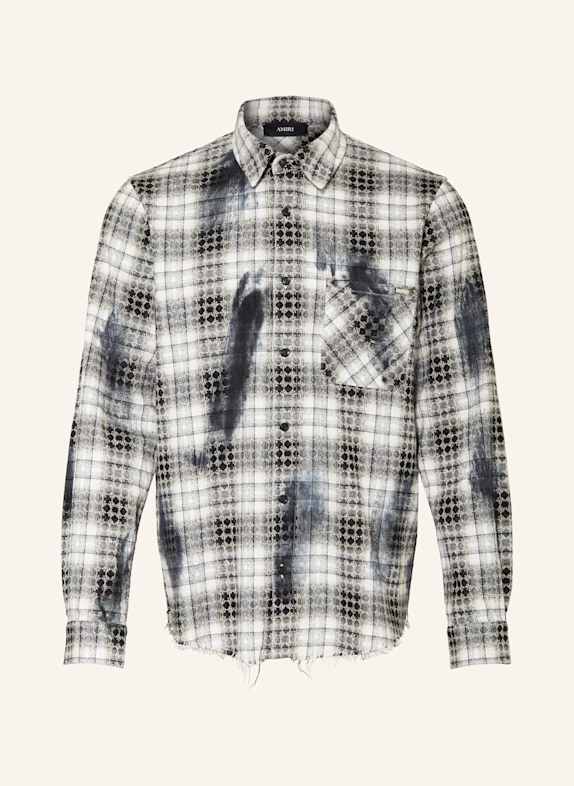 AMIRI Flannel shirt comfort fit BLACK/ WHITE