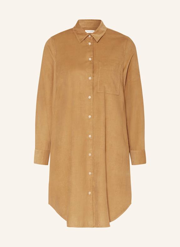 Marc O'Polo Hemdblusenkleid aus Cord HELLBRAUN