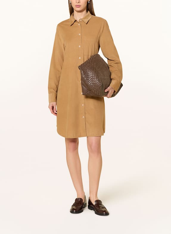 Marc O'Polo Robe chemise en velours côtelé MARRON CLAIR