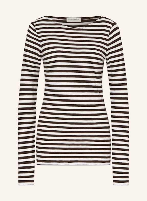 Marc O'Polo Longsleeve CREME/ DUNKELBRAUN