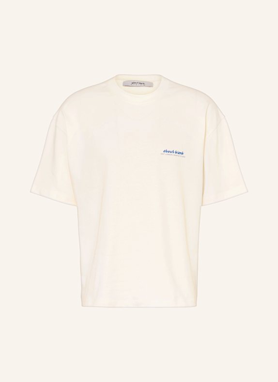about:blank T-Shirt ZEV ECRU/ DUNKELBLAU