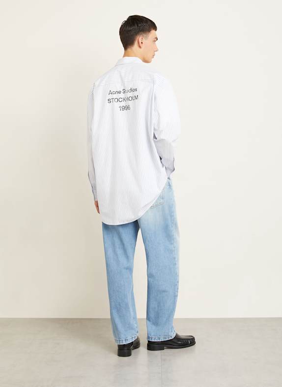 Acne Studios Shirt relaxed fit LIGHT BLUE / WHITE