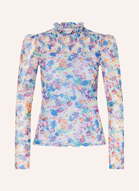 Rich & Royal Mesh-Longsleeve HELLBLAU/ LILA/ GELB