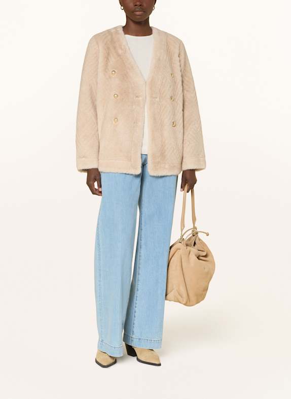 Rich & Royal Kunstpelz-Jacke BEIGE