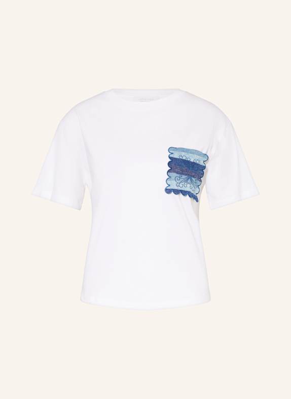 Rich & Royal T-Shirt WEISS/ BLAU/ HELLBLAU