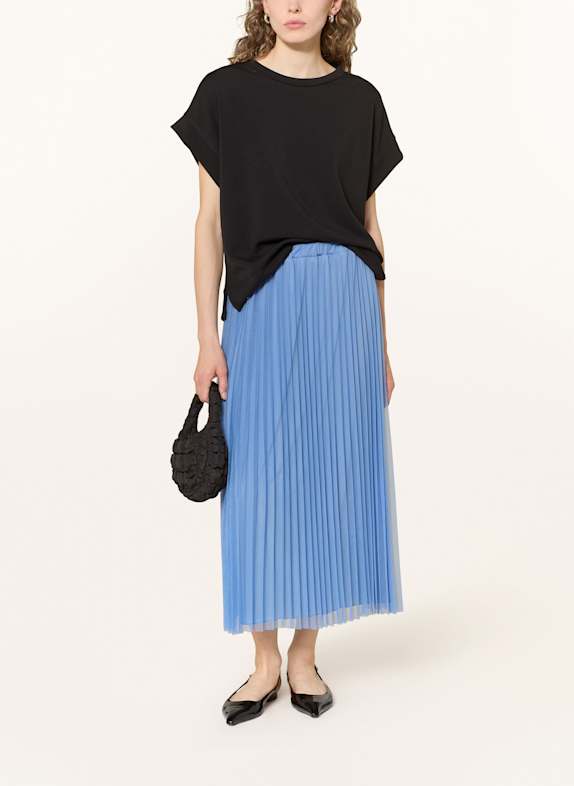 Rich & Royal Tule rok met plooien LICHTBLAUW