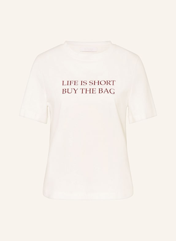 Rich & Royal T-Shirt ECRU/ DUNKELLILA