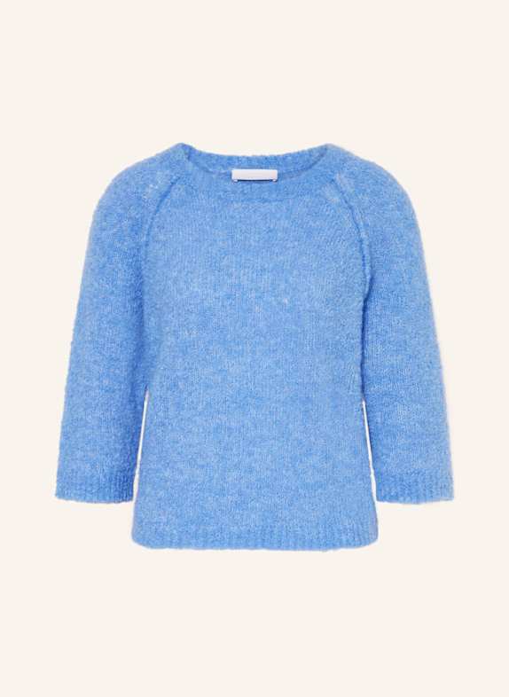 Rich & Royal Bouclé-Pullover mit 3/4-Arm BLAU