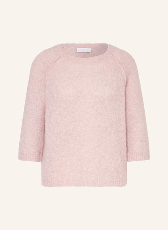 Rich & Royal Bouclé-Pullover mit 3/4-Arm HELLROSA