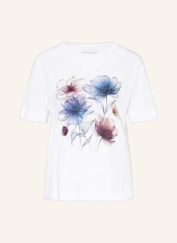 Rich & Royal T-Shirt mit Schmucksteinen WEISS
