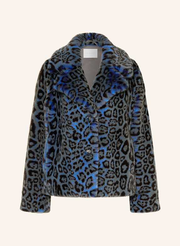 Rich & Royal Kunstpelz-Jacke BLAU/ DUNKELBRAUN