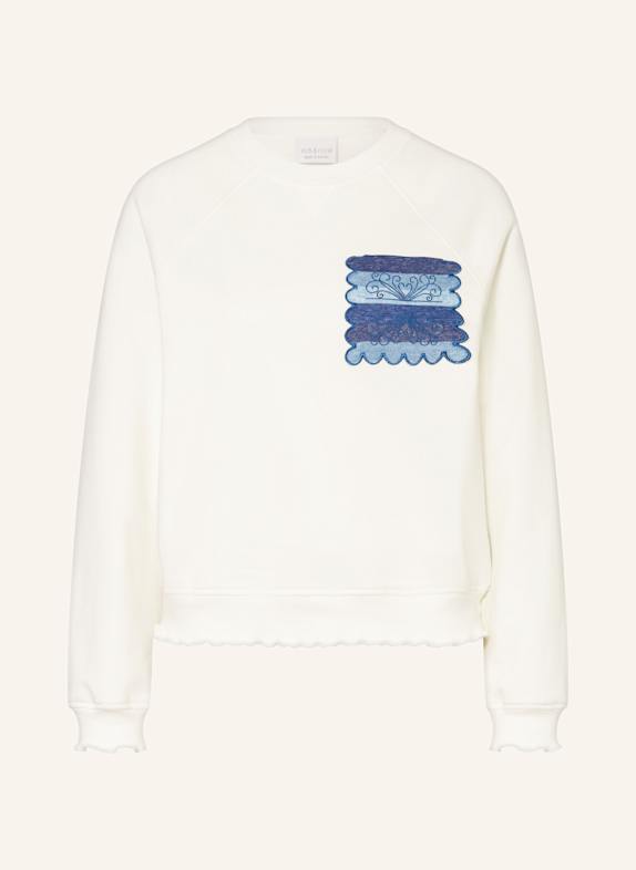 Rich & Royal Sweatshirt ECRU/ DUNKELBLAU/ HELLBLAU