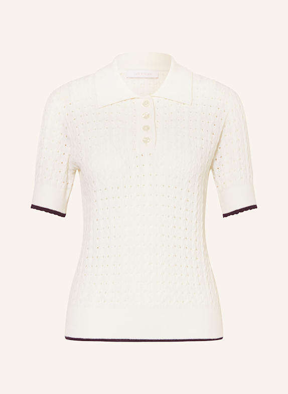 Rich & Royal Strick-Poloshirt WEISS