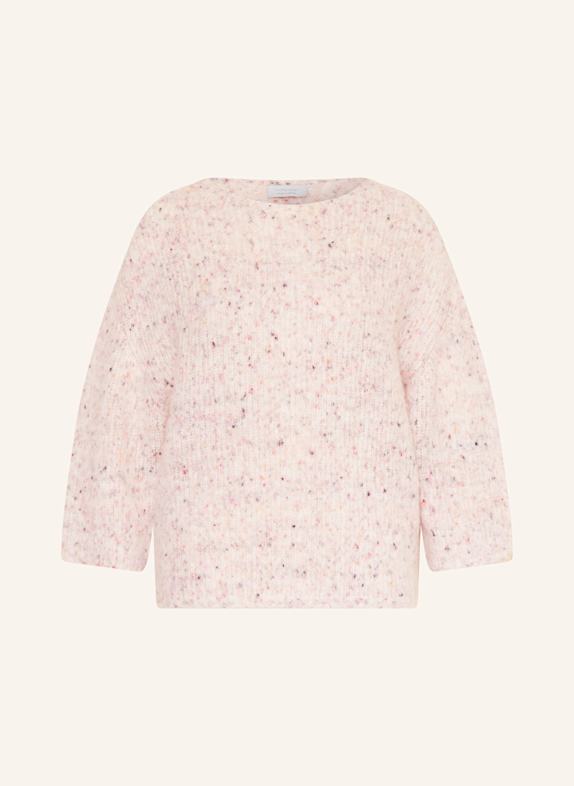 Rich & Royal Sweter z dodatkiem alpaki KREMOWY / FUKSJA / CZIEMNOSZARY