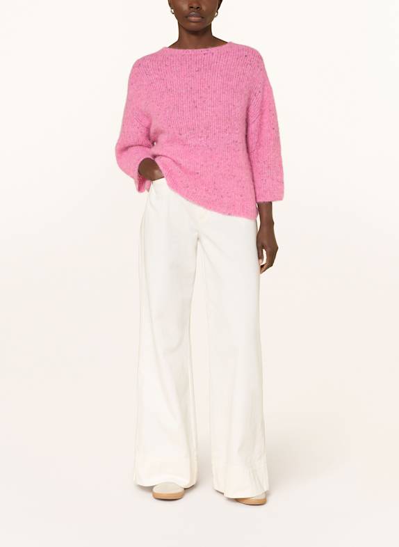 Rich & Royal Pullover mit Alpaka PINK / GRAU
