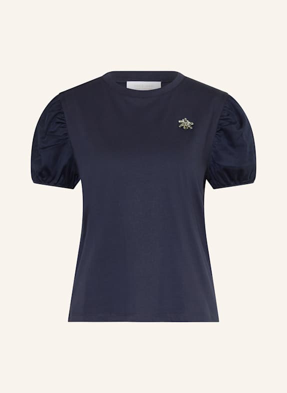 Rich & Royal T-Shirt mit Schmucksteinen DUNKELBLAU