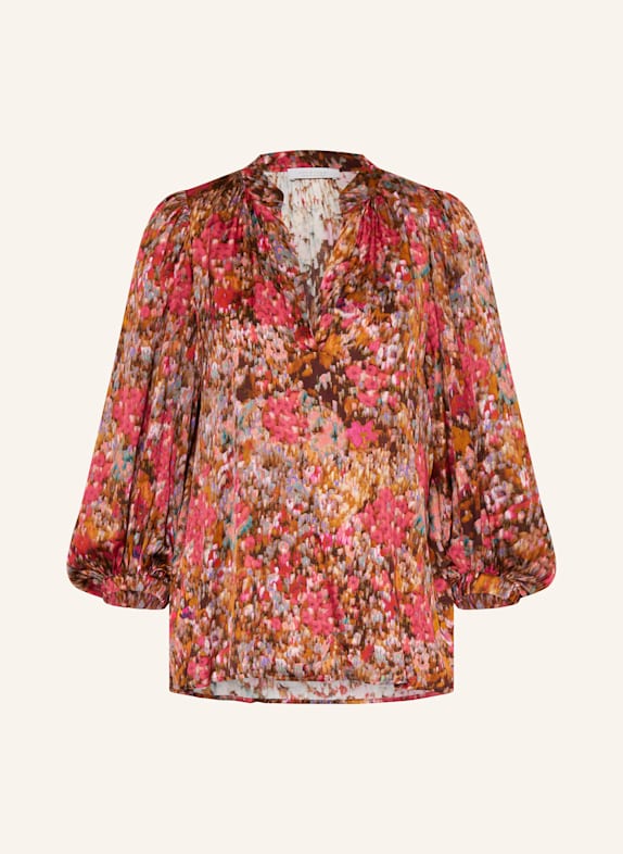 Rich & Royal Satinbluse PINK/ CAMEL