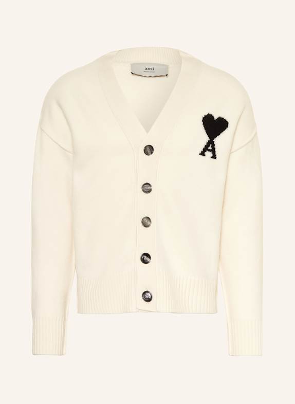 AMI PARIS Cardigan ECRU/ BLACK