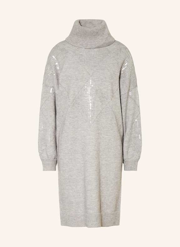 Joseph Ribkoff Strickkleid mit Pailletten HELLGRAU