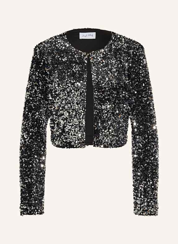 Joseph Ribkoff Cropped-Jacke mit Pailletten SCHWARZ / SILBER