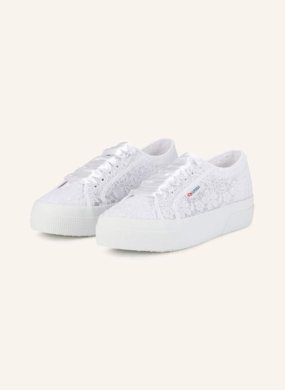 SUPERGA Sneaker 2740 FLOWER MACRAME WEISS