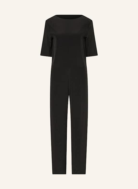 COS Jumpsuit aus Seide mit 3/4-Arm SCHWARZ