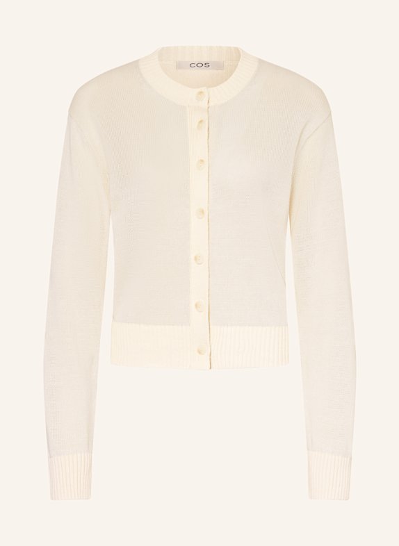 COS Strickjacke aus Leinen ECRU