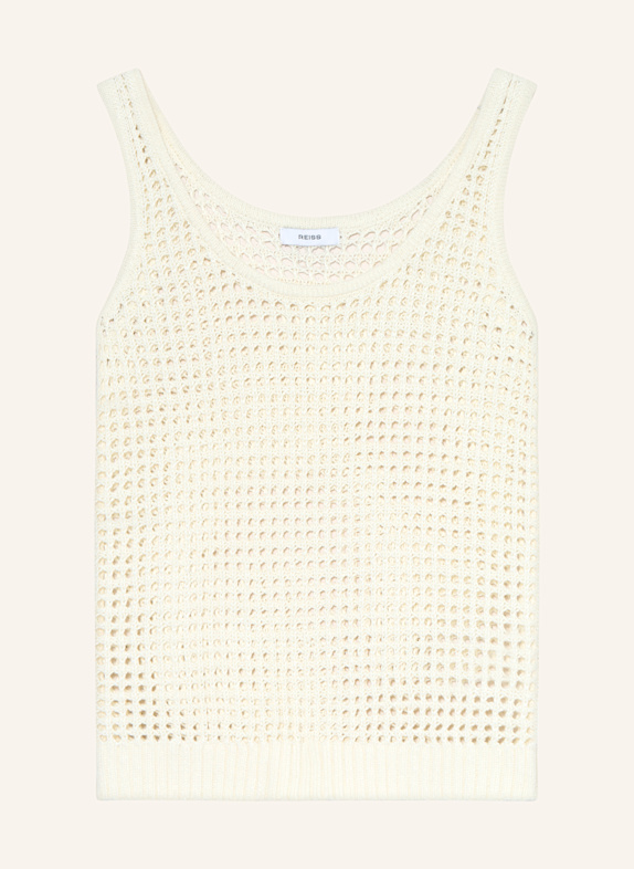 REISS Stricktop CLAUDIA aus Leinen ECRU