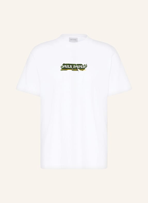 DAILY PAPER T-shirt STICKER WHITE/ DARK GREEN/ YELLOW
