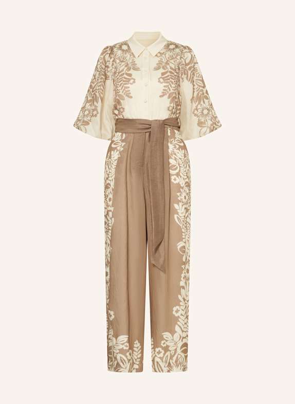 Phase Eight Jumpsuit LILJA mit 3/4-Arm BEIGE/ ECRU