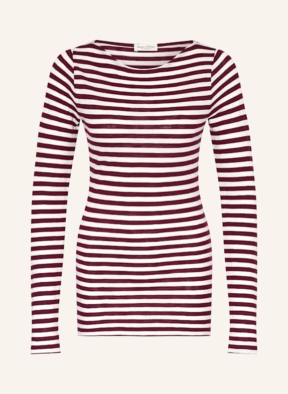 Marc O'Polo Longsleeve DUNKELROT/ WEISS