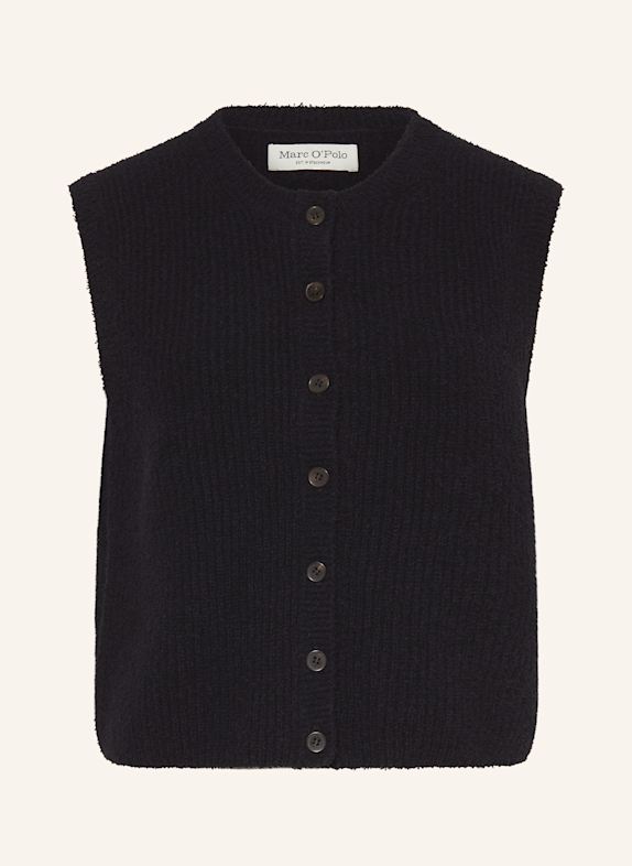 Marc O'Polo Bouclé knit vest DARK BLUE